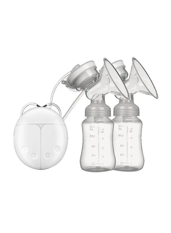 مجموعة مضخة الرضاعة الطبيعية الكهربائية ثنائية الشفط مع أداة امتصاص لتغذية الطفل - Image 1
